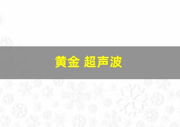 黄金 超声波